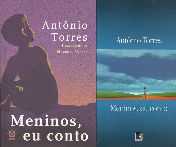 Duas capas do livro Meninos eu conto